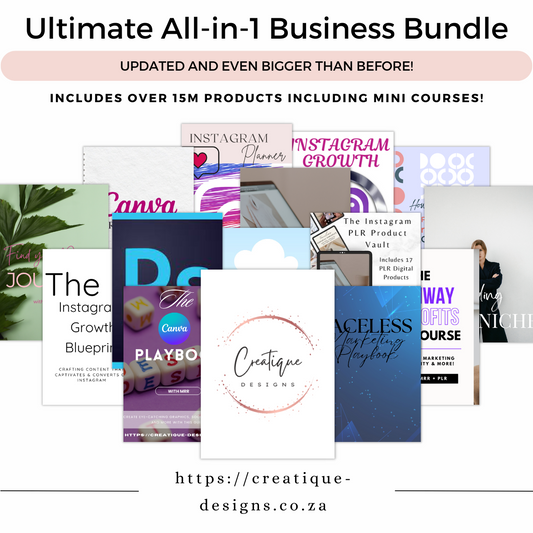 All-In-1 Business Bundle UPDATED (+ next 10 orders get a FREEBIE worth R475!!)